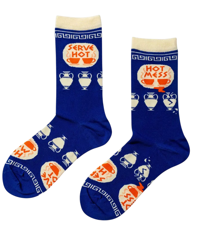 Socks - Women's Crew: Serve Hot Hot Mess
