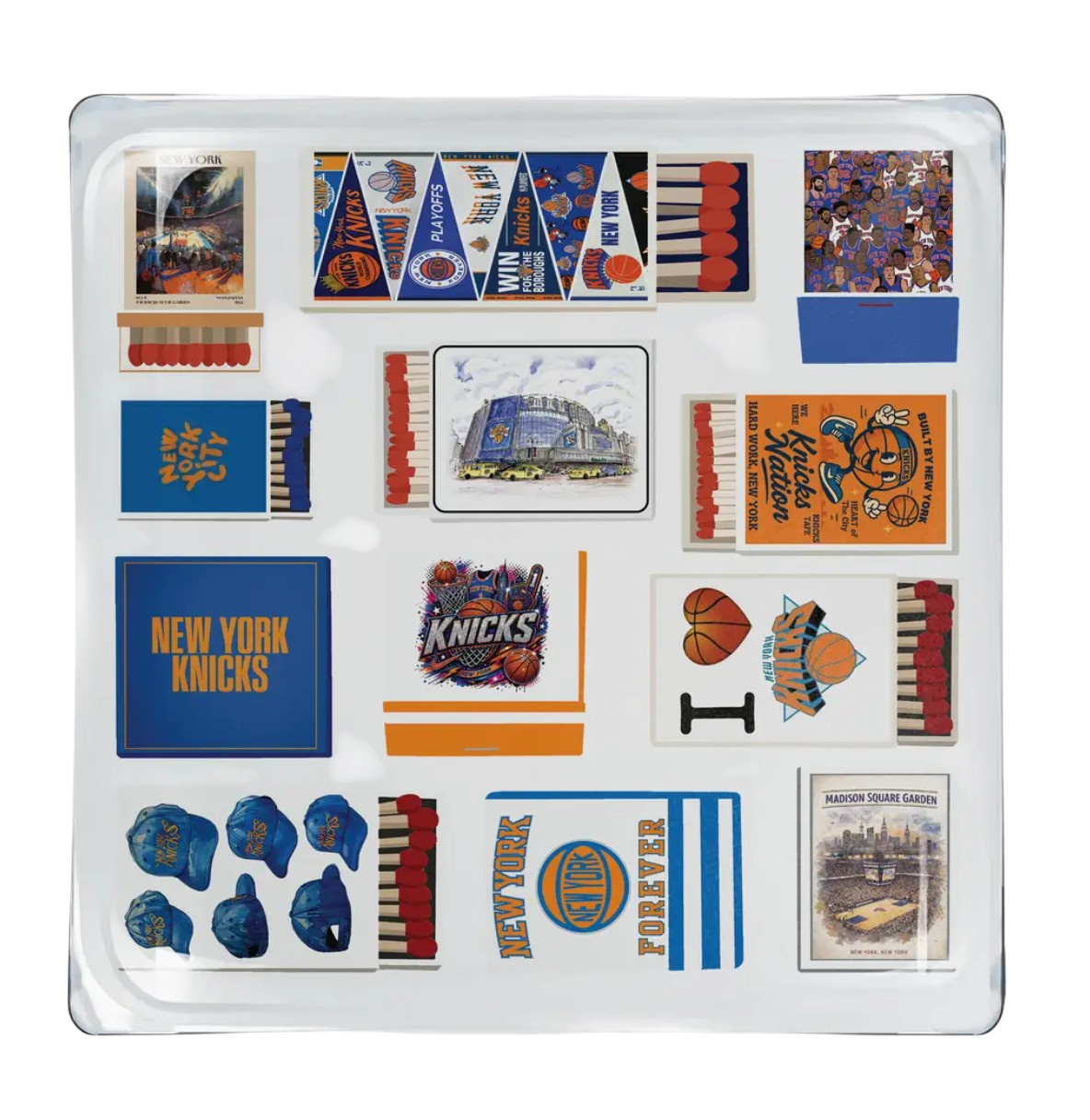 Tray - Glass Knicks Matches