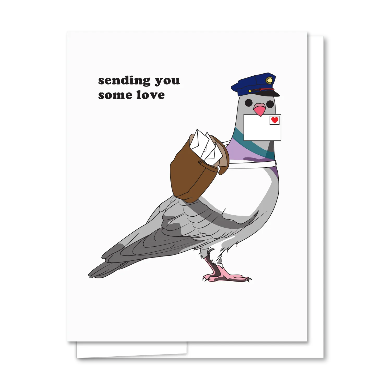 Card - Blank: Sending Love Pigeon Post