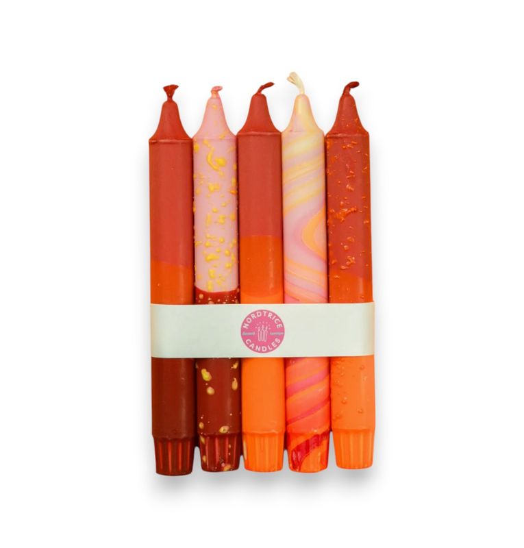 Taper Candles - pack of 5: Autumn Orange