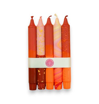 Taper Candles - pack of 5: Autumn Orange