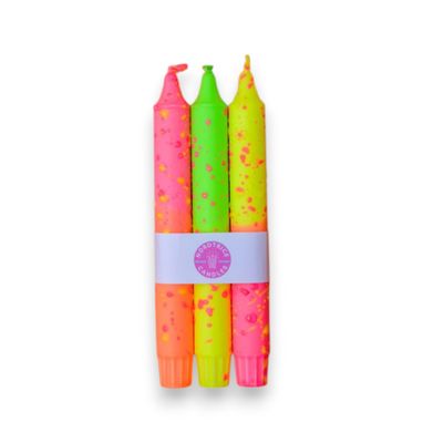 Taper Candles - pack of 3: Neon Orange