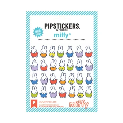 Pipsticks Sticker Sheet (Square) - Fuzzy Colorful Miffy