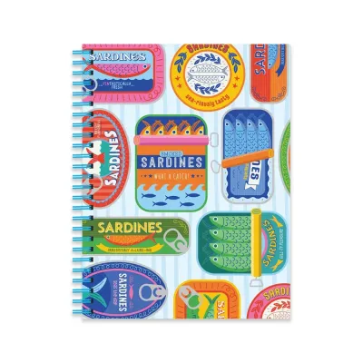 Notebook w/ Stickers: Sea-riously Tasty Sardines