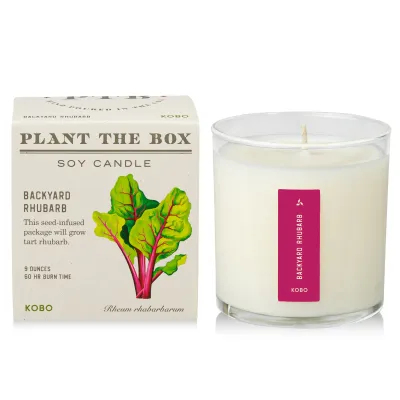 Candle - Kobo Plant The Box 10oz: Backyard Rubarb