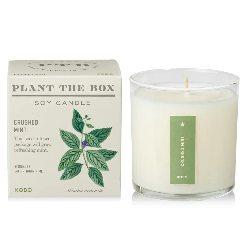 Candle - Kobo Plant The Box 10oz: Crushed Mint
