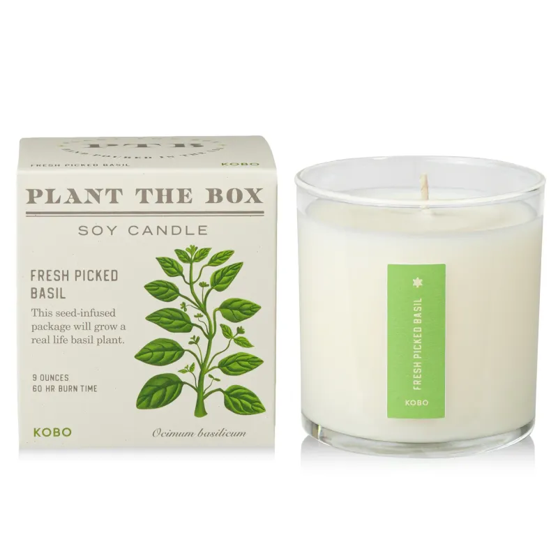 Candle - Kobo Plant The Box 10oz: Basil