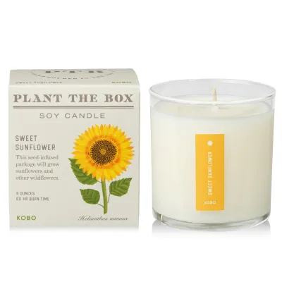 Candle - Kobo Plant The Box 10oz: Sweet Sunflower