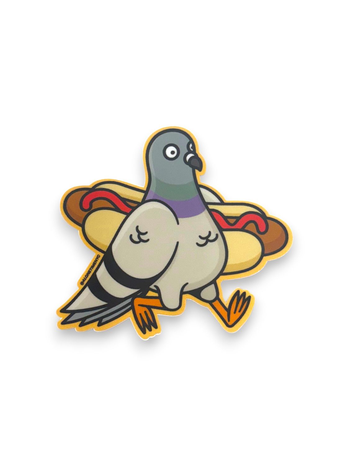 Sticker - Pigeon Hot Dog