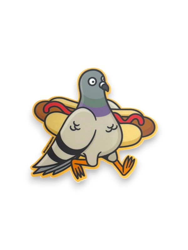 Sticker - Pigeon Hot Dog