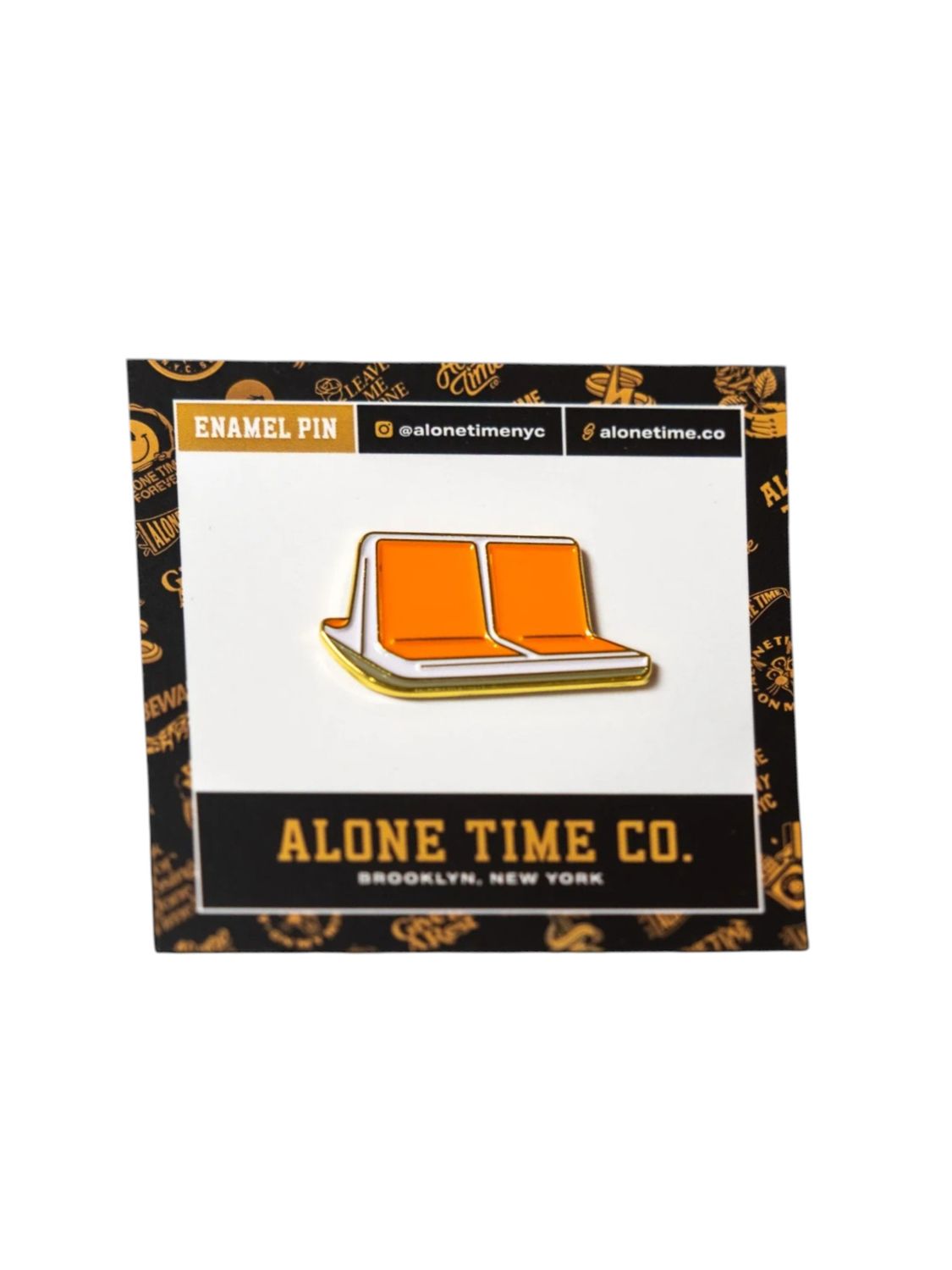 Enamel Pin - Orange Subway Seats