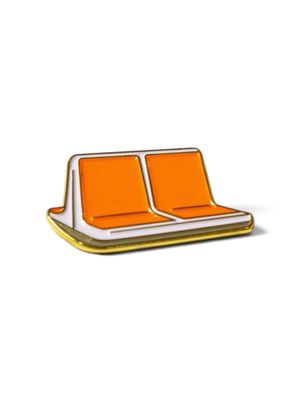 Enamel Pin - Orange Subway Seats