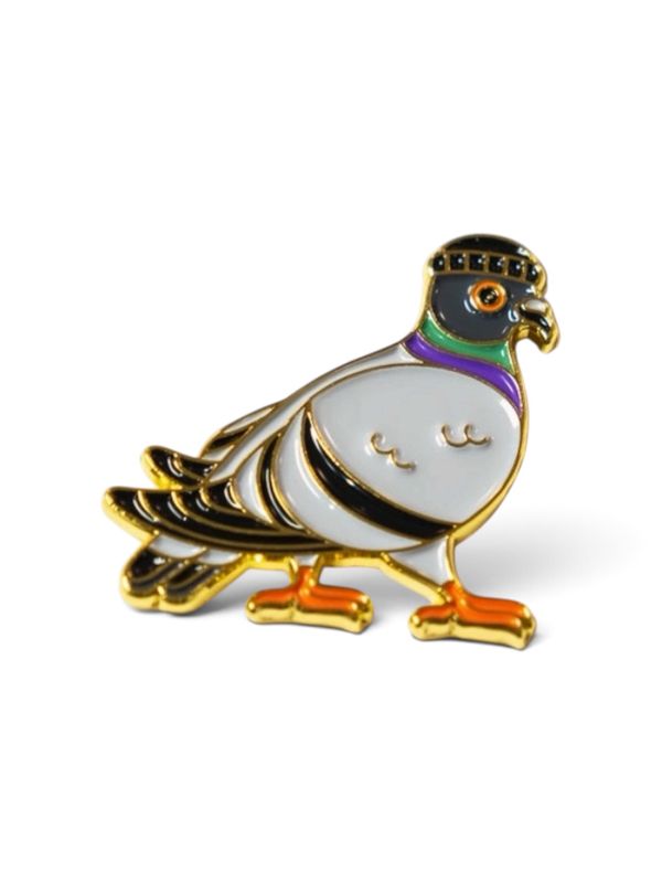 Enamel Pin - Pigeon with Beanie