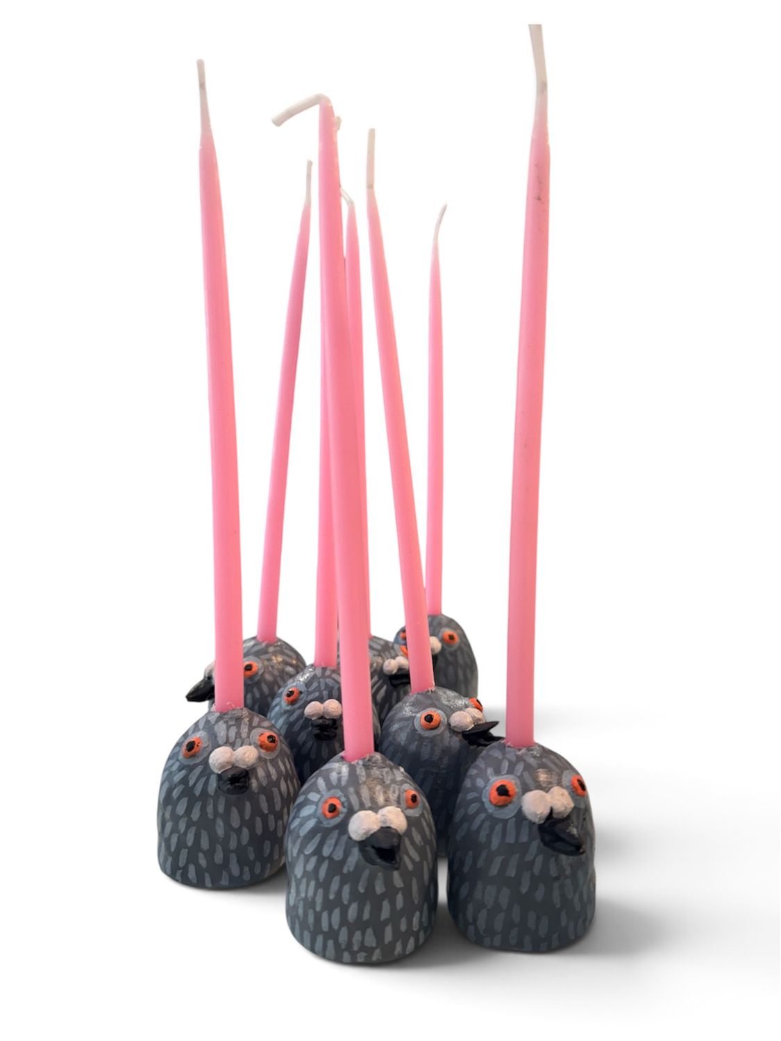 Candle Holder - Set of 2: Jerry + Petunia Pigeons