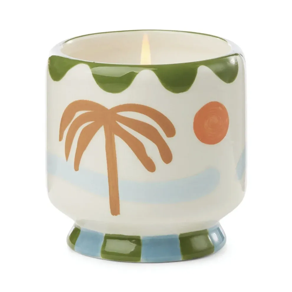 Candle - Dopo Painted Palm Tree: Lush Palms
