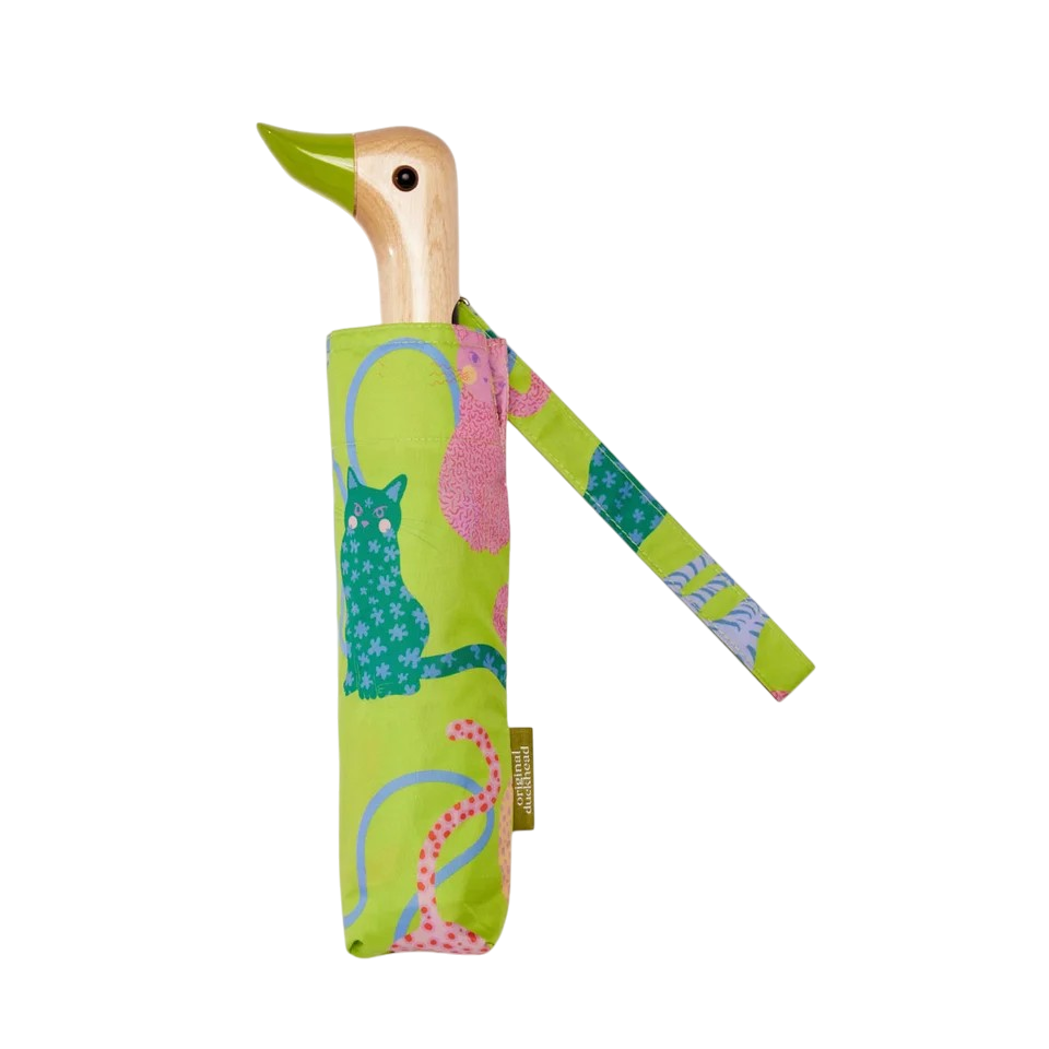 Umbrella - Duckhead: Lime Arty Cats