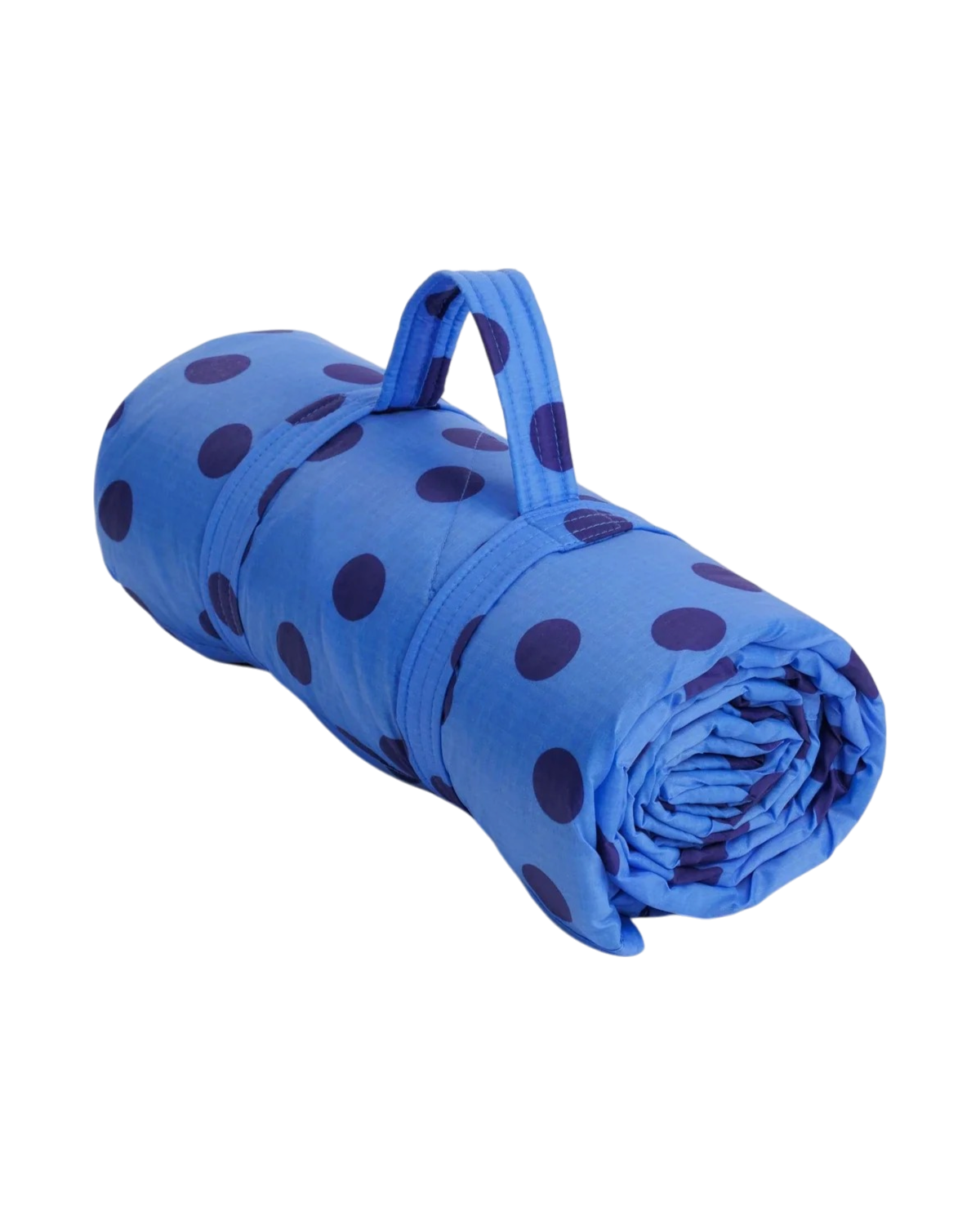 Puffy Picnic Blanket - Blue Polka Dot