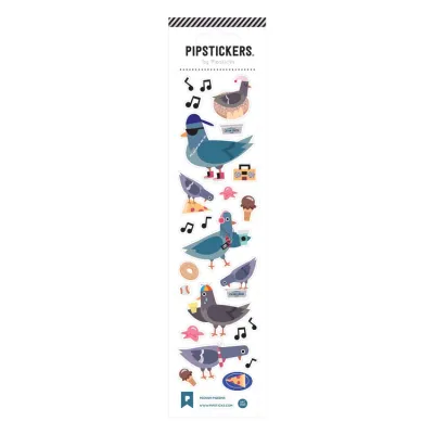 Pipsticks Sticker Sheet (Rectangle Small) - Peckish Pigeons