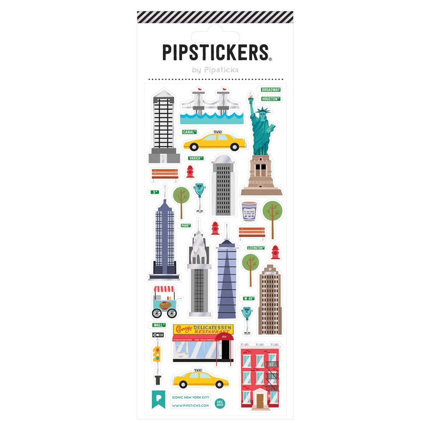 Pipsticks Sticker Sheet (Rectangle) - Iconic New York City