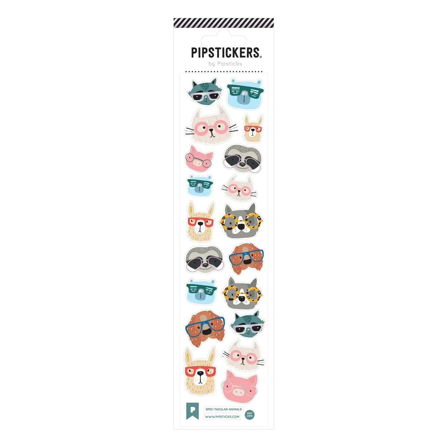 Pipsticks Sticker Sheet (Rectangle Small) - Spec-Tacular Animals
