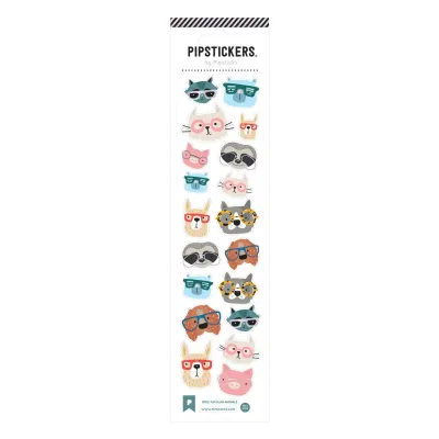 Pipsticks Sticker Sheet (Rectangle Small) - Spec-Tacular Animals