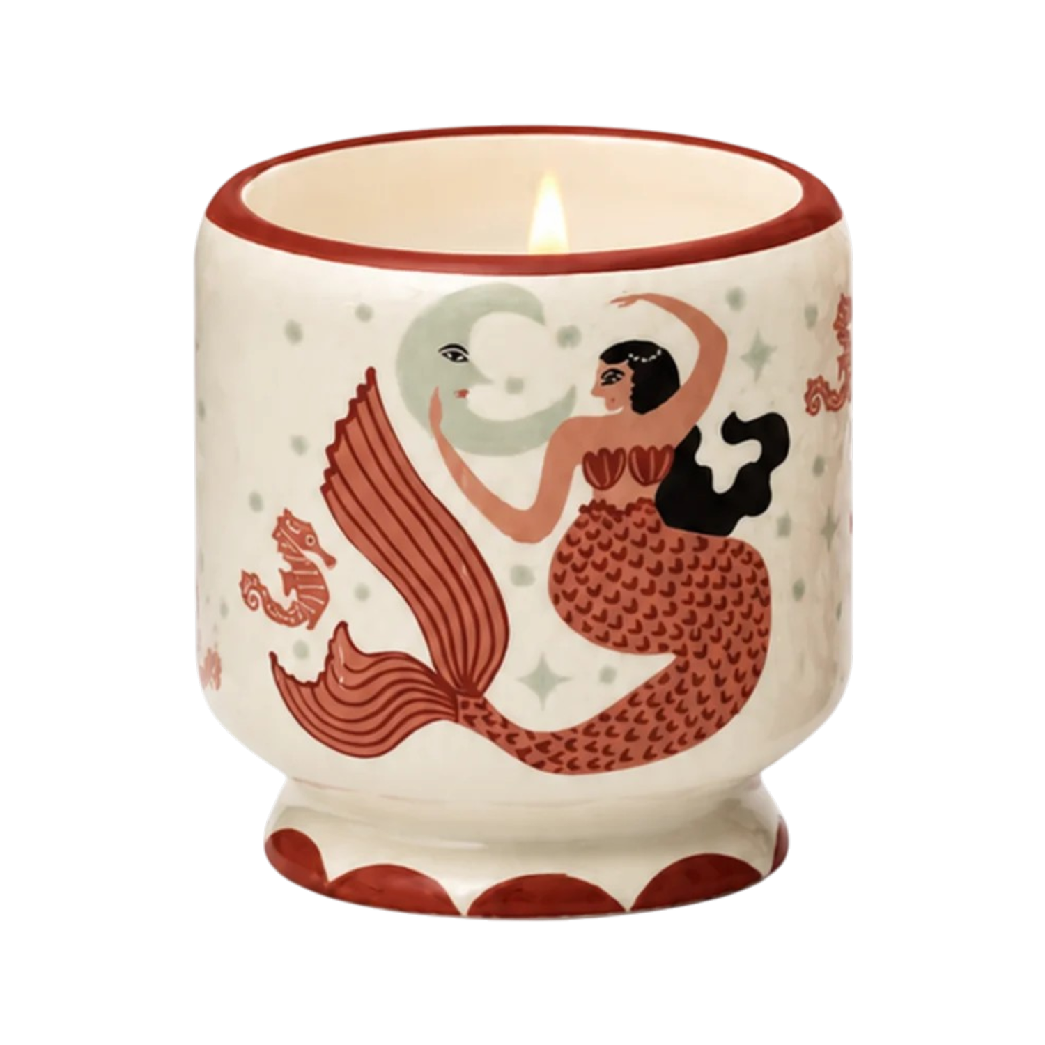 Candle - Dopo Painted Mermaid &amp; Moon: Ginger &amp; Teak