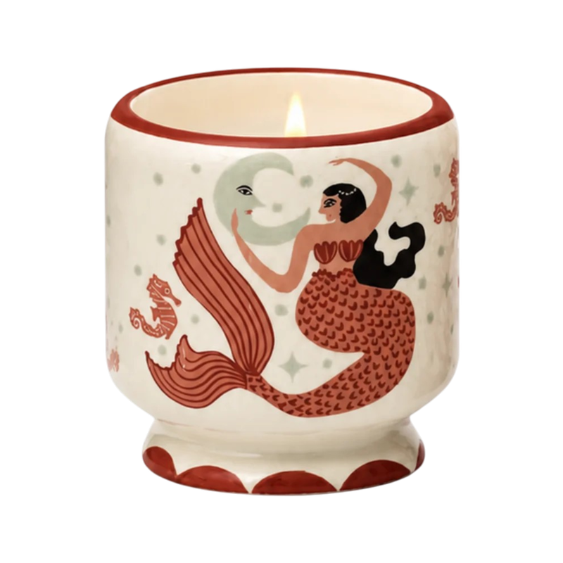 Candle - Dopo Painted Mermaid &amp; Moon: Ginger &amp; Teak