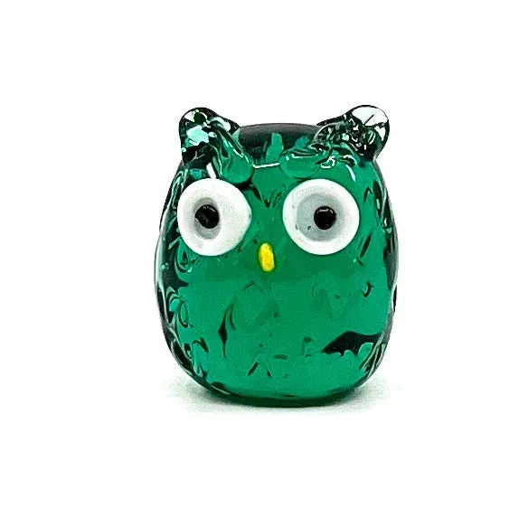 Tiny Glass Trinket -  Owls