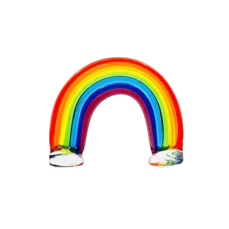 Tiny Glass Trinket -  Rainbow