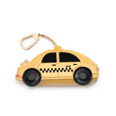 Bag Charm w/reusable bag - Taxi