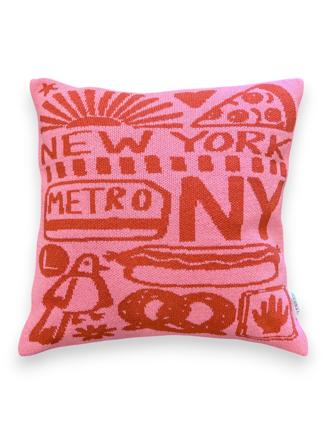 Pillow -  NY Pink &amp; Red