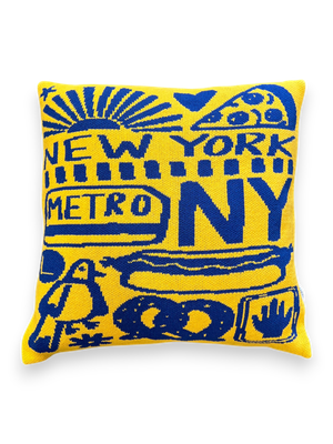 Pillow -  NY Yellow &amp; Blue