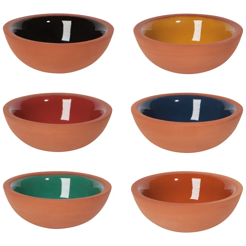 Pinch Bowl - Set of 6: Terracotta Kaleido