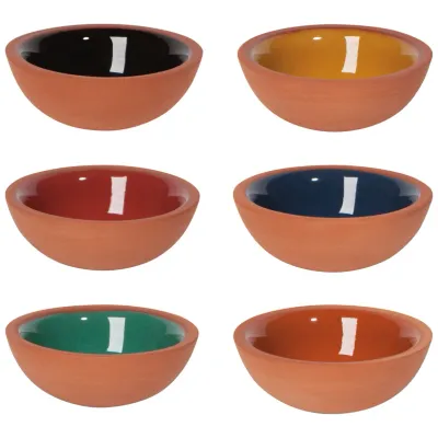 Pinch Bowl - Set of 6: Terracotta Kaleido