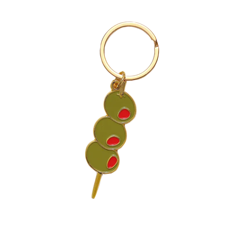 Keychain Bag Charm - Enamel Olives