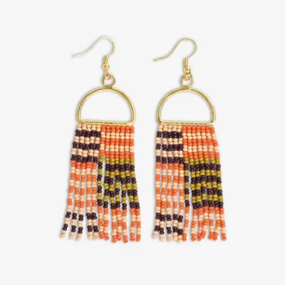 Earrings - Beaded: Allison Striped Jaipur