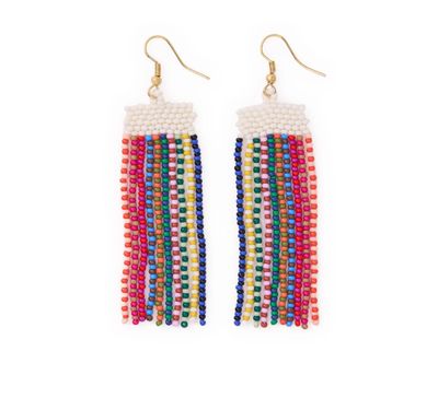 Earrings - Dangle Beaded: Adaline Fringe Multicolor