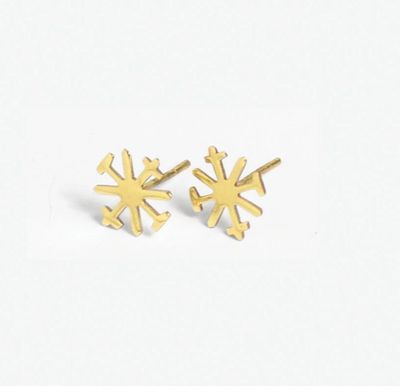 Earrings - Stud: Alice Brass Snowflake