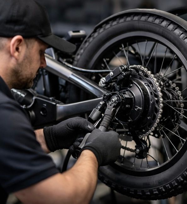 E-Bike Rear Flat Tire