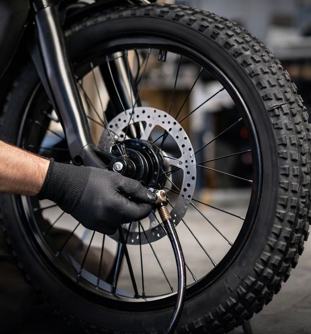 E-bike Front Flat Tire