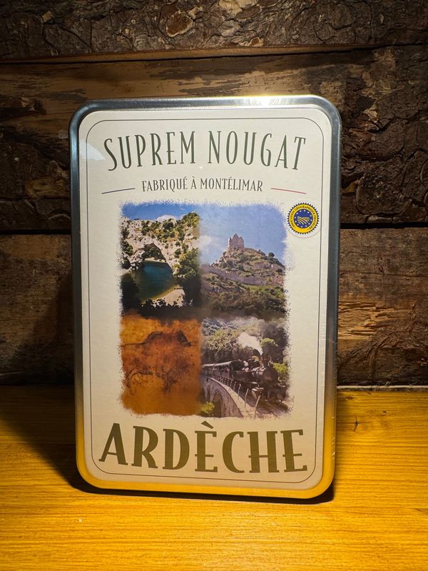 Nougat de Montélimar Ardèche boite en fer 200g