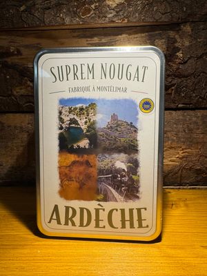 Nougat de Montélimar Ardèche boite en fer 200g