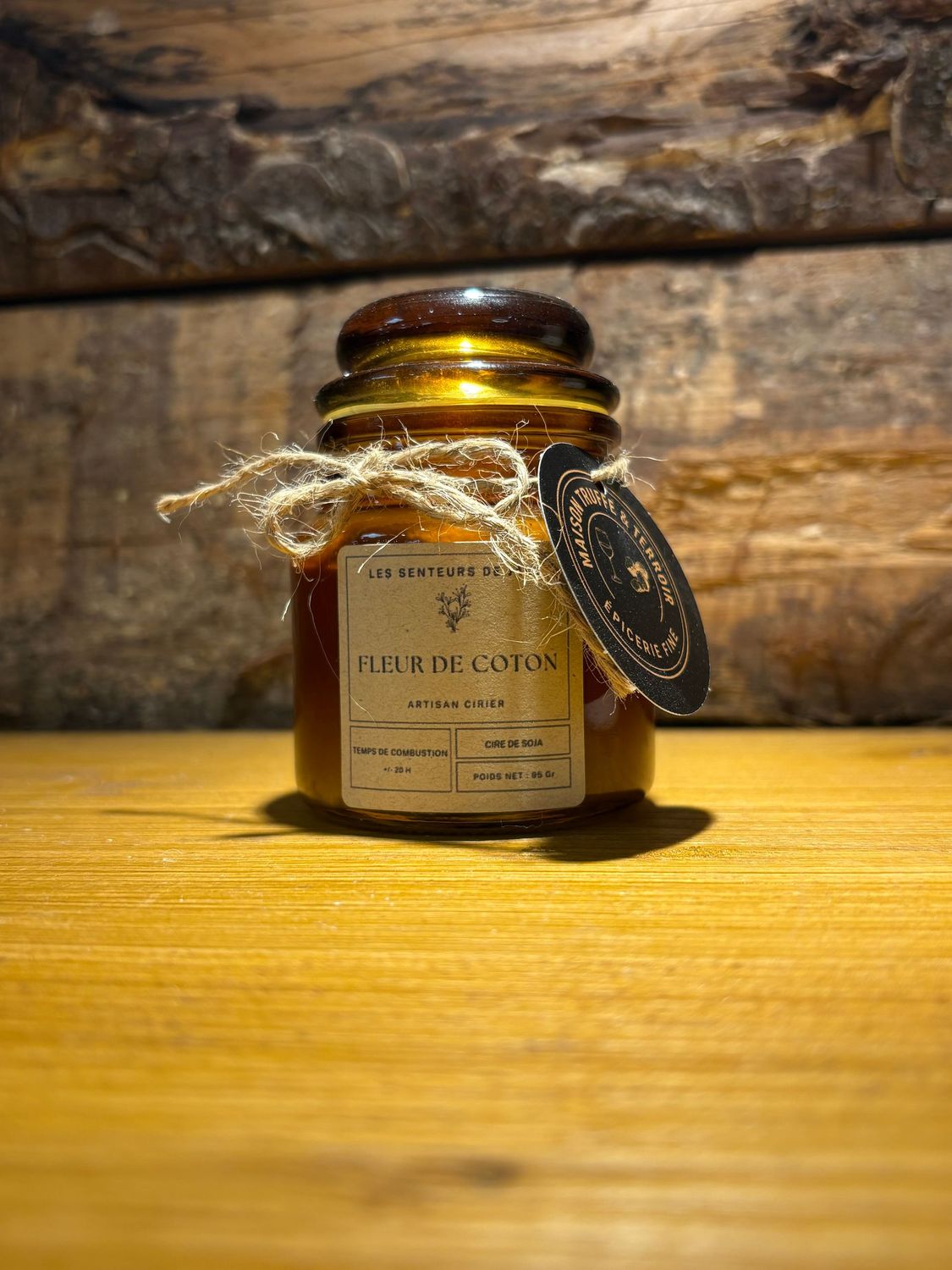 Bougie pot Ambre Fleur de Coton 95g