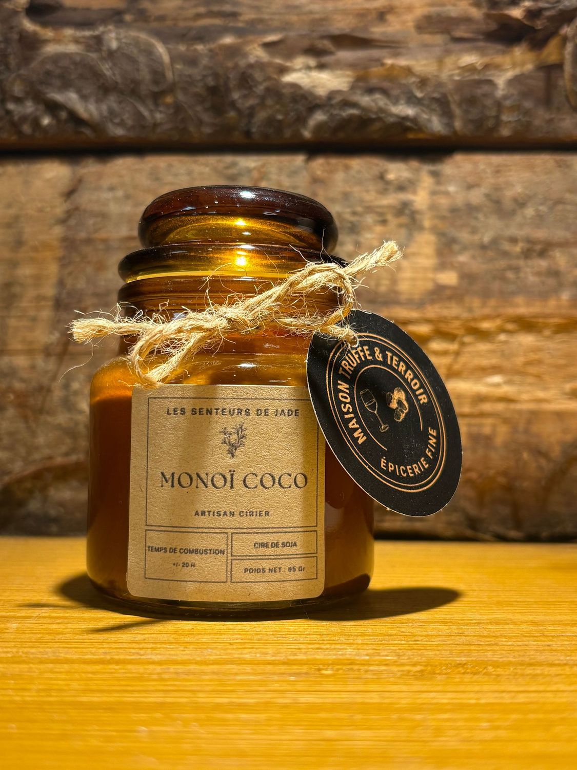 Bougie pot Ambre Monoï Coco 95g