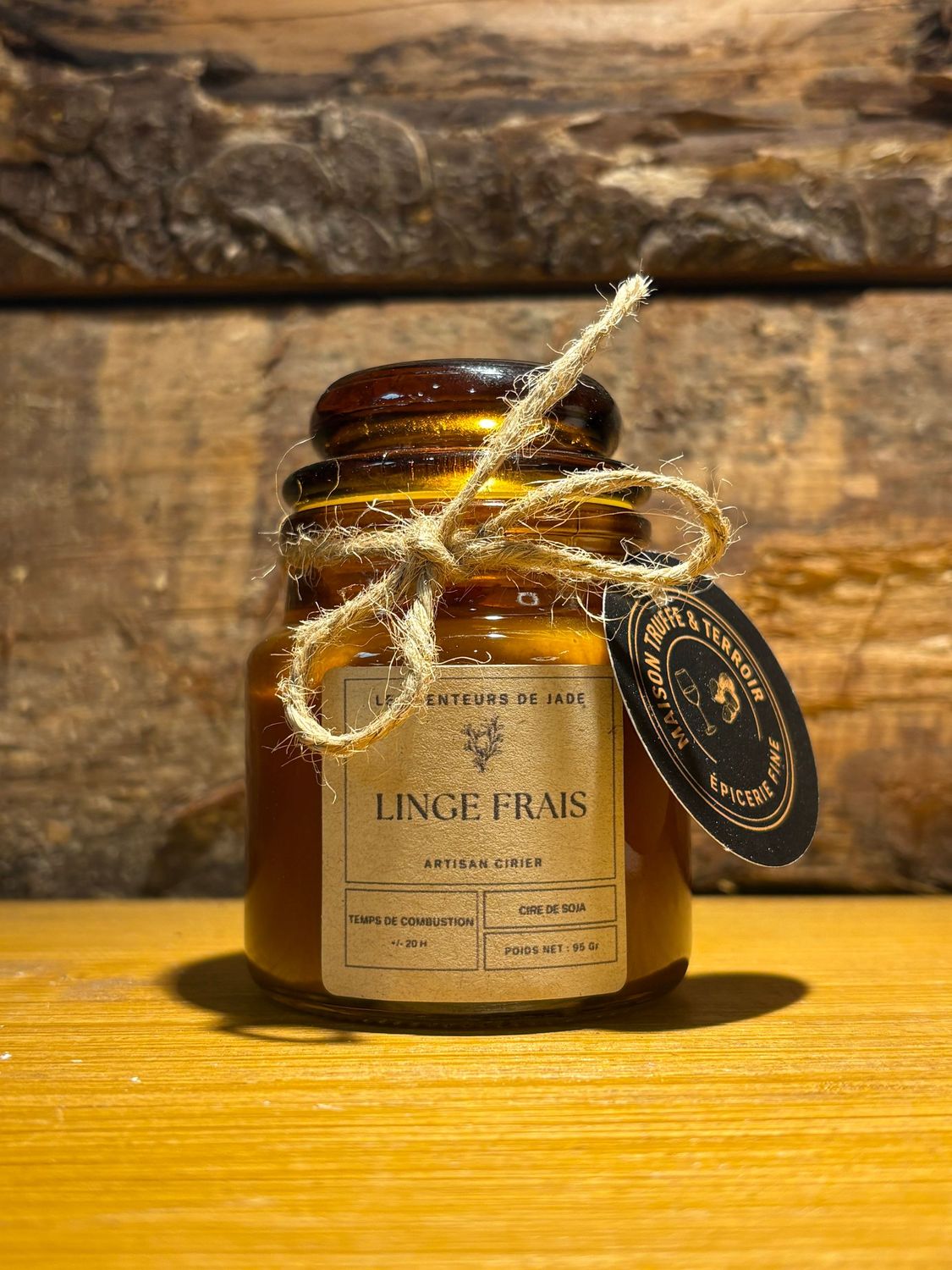 Bougie pot Ambre Linge frais 95g