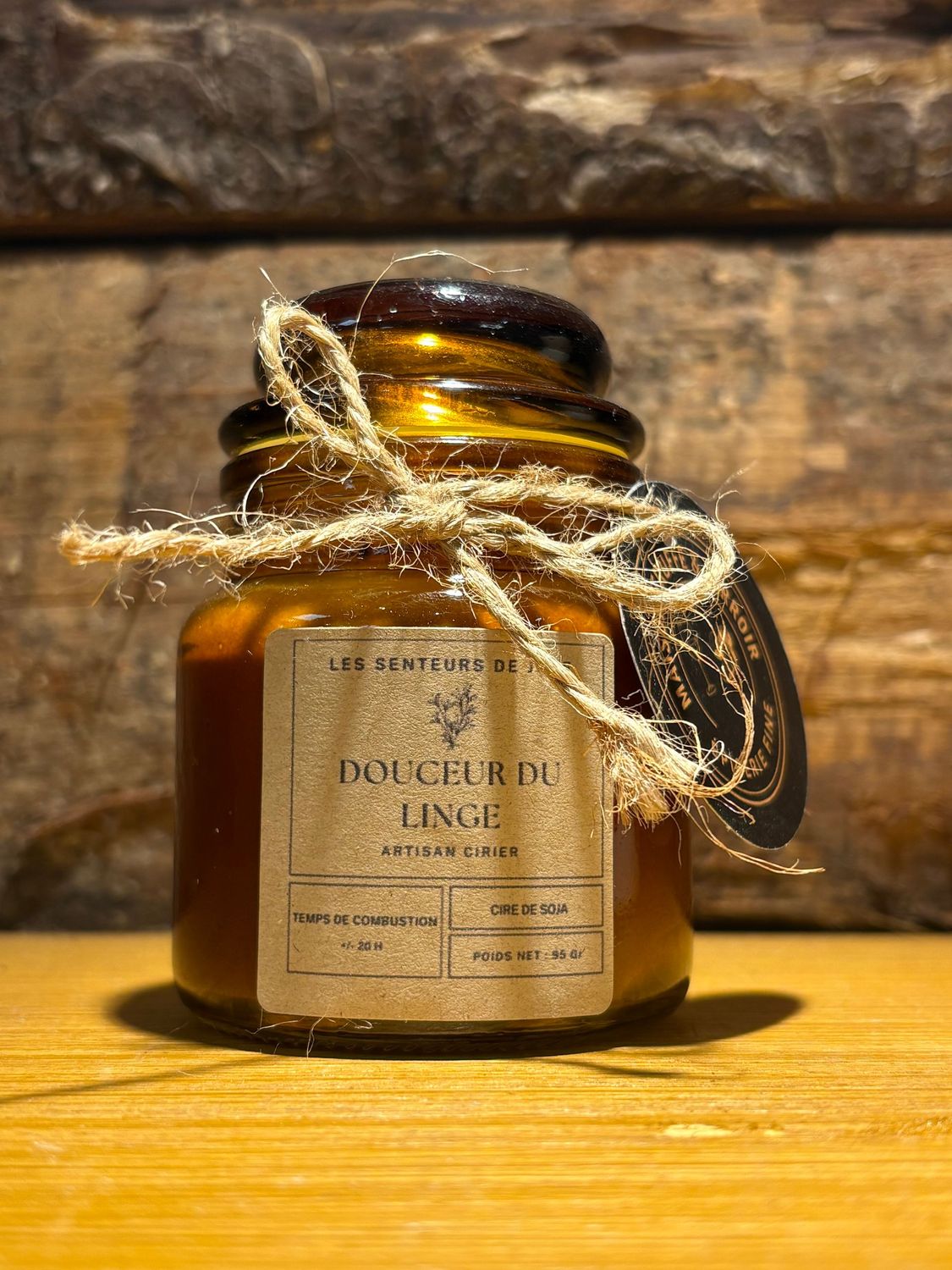 Bougie pot Ambre Douceur de linge 95g