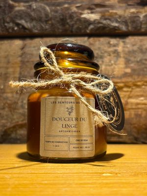 Bougie pot Ambre Douceur de linge 95g