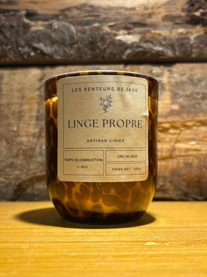 Bougie léopard Linge propre 120g