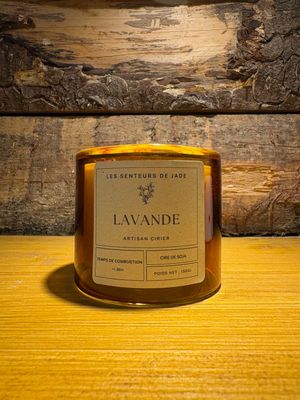 Bougie pot Ambre Lavande 150g