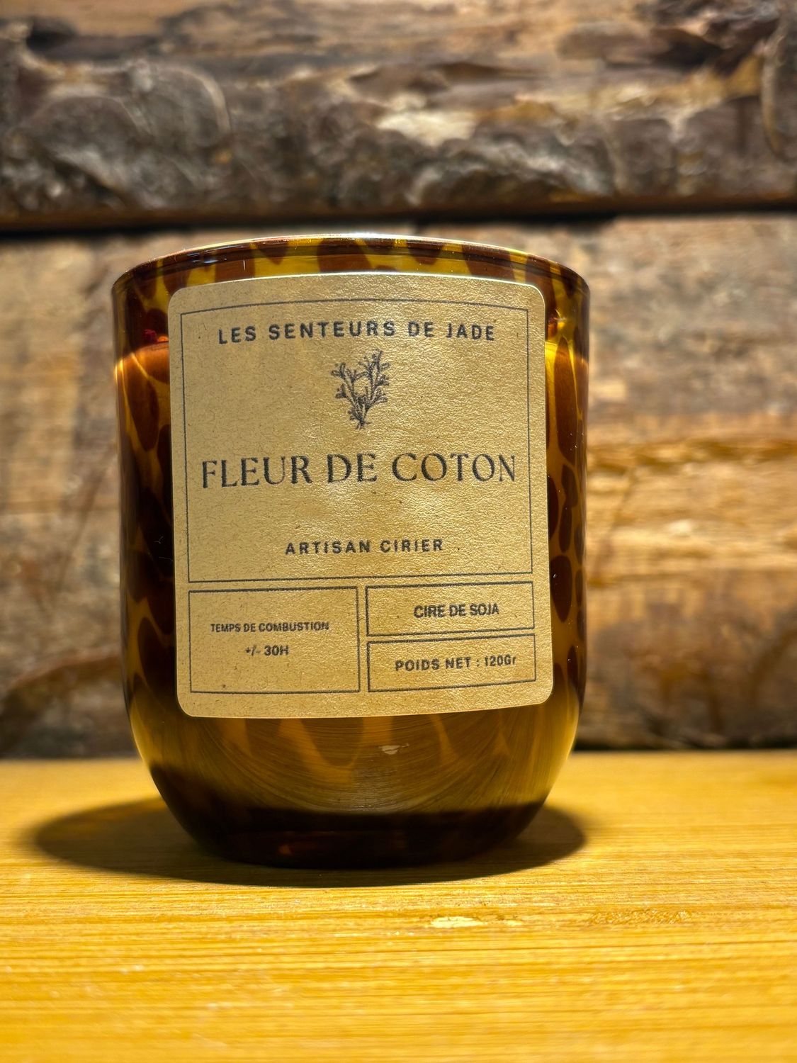 Bougie Léopard Fleur de coton 120g
